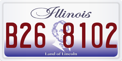 IL license plate B268102