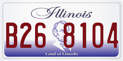 IL license plate B268104