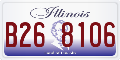 IL license plate B268106