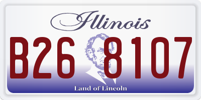 IL license plate B268107