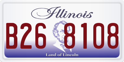 IL license plate B268108