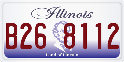 IL license plate B268112