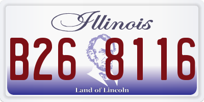 IL license plate B268116