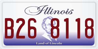 IL license plate B268118