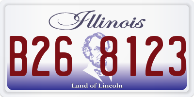 IL license plate B268123