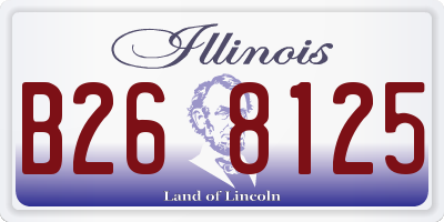 IL license plate B268125