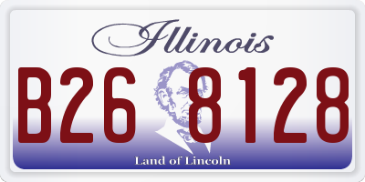 IL license plate B268128