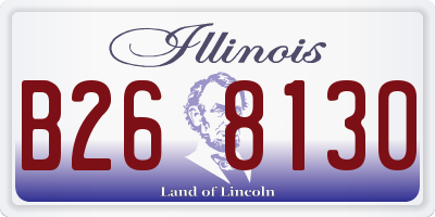 IL license plate B268130