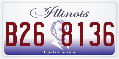IL license plate B268136