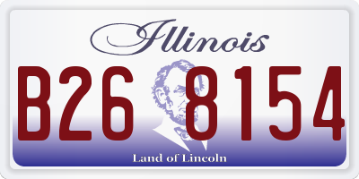 IL license plate B268154