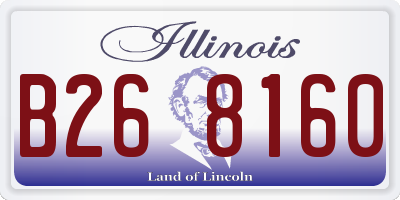 IL license plate B268160
