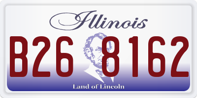 IL license plate B268162