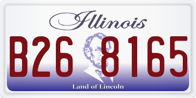 IL license plate B268165