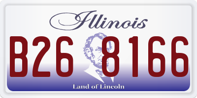 IL license plate B268166