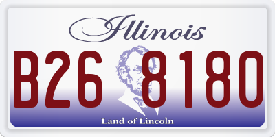 IL license plate B268180