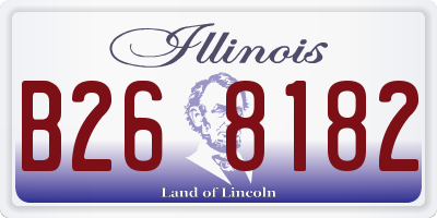 IL license plate B268182