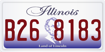 IL license plate B268183