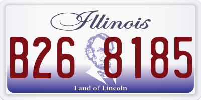 IL license plate B268185