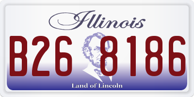 IL license plate B268186
