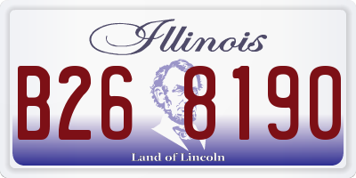 IL license plate B268190