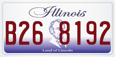 IL license plate B268192