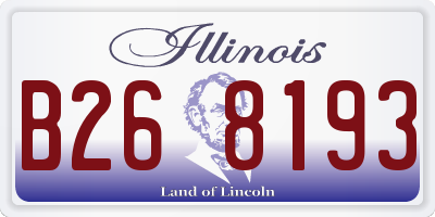 IL license plate B268193