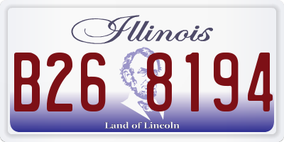 IL license plate B268194