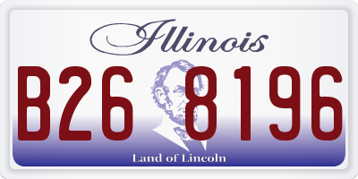 IL license plate B268196