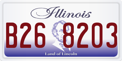 IL license plate B268203