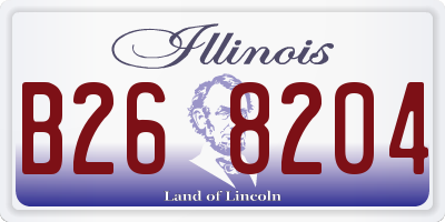 IL license plate B268204