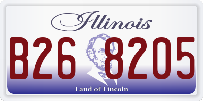 IL license plate B268205