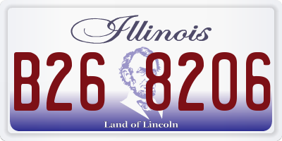 IL license plate B268206