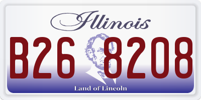 IL license plate B268208
