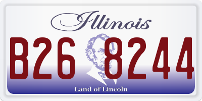 IL license plate B268244