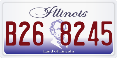 IL license plate B268245