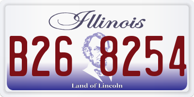IL license plate B268254