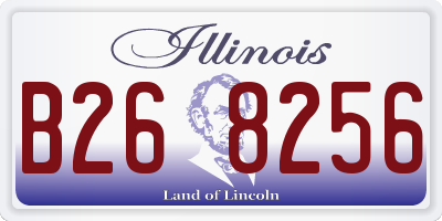 IL license plate B268256