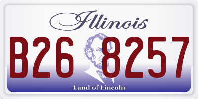 IL license plate B268257
