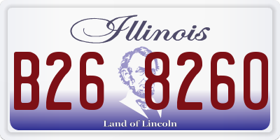 IL license plate B268260