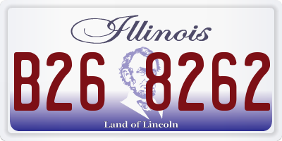 IL license plate B268262