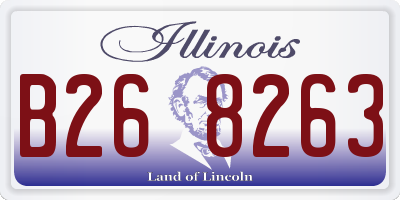 IL license plate B268263