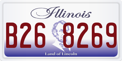 IL license plate B268269