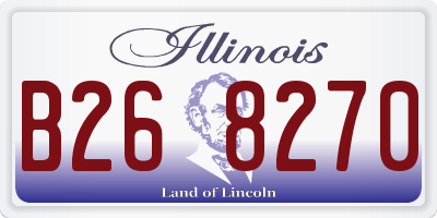IL license plate B268270