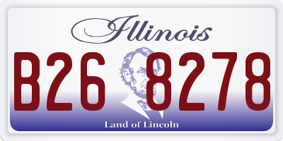 IL license plate B268278