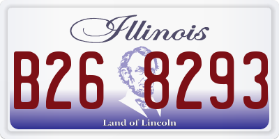 IL license plate B268293
