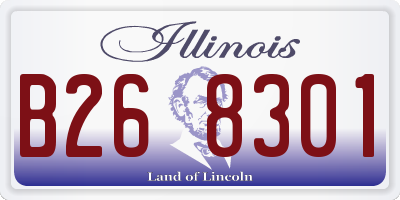IL license plate B268301