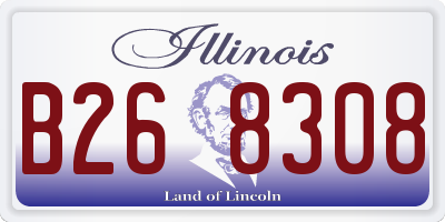 IL license plate B268308