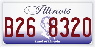 IL license plate B268320