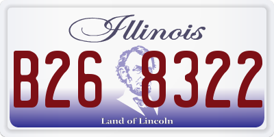 IL license plate B268322