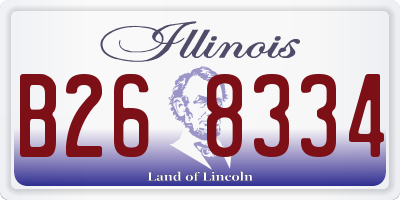 IL license plate B268334